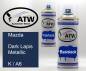 Preview: Mazda, Dark Lapis Metallic, K / A6: 400ml Sprühdose + 400ml Klarlack - Set, von ATW Autoteile West.